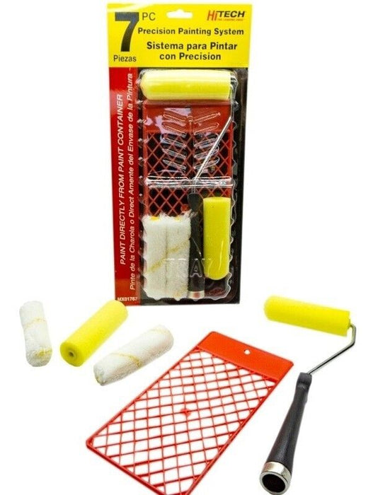 7 PCS Paint Roller Kit 100mm Roller & Frame & Tray Wall Painting Home Repair DIY