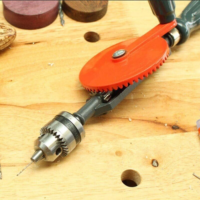 NEW Trade Professional Quality Hand Crank Manual DRILL. 8mm Keyless Chuck. DIY - FISHER DISCOUNT