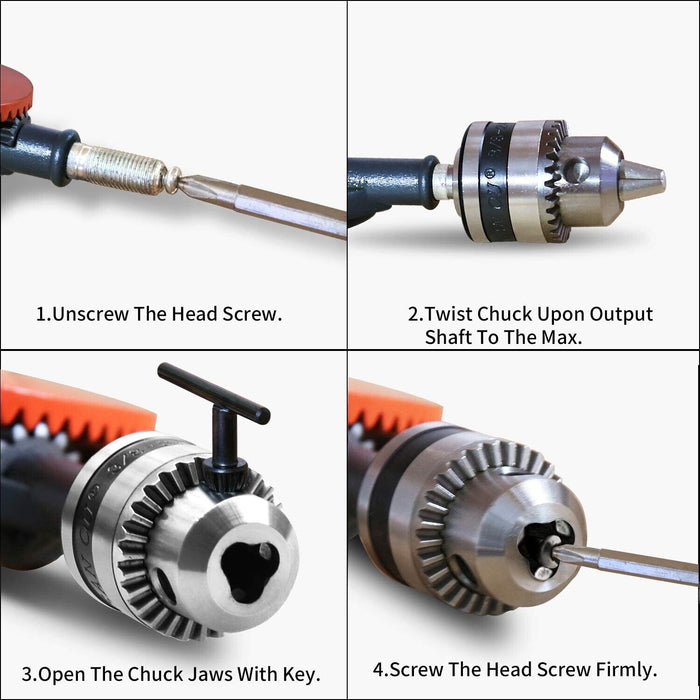 NEW Trade Professional Quality Hand Crank Manual DRILL. 8mm Keyless Chuck. DIY - FISHER DISCOUNT