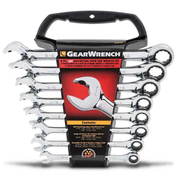 Gearwrench 8PC SAE RATCHET WRENCH SPANNER SET  FLEX HEAD METRIC GENUINE