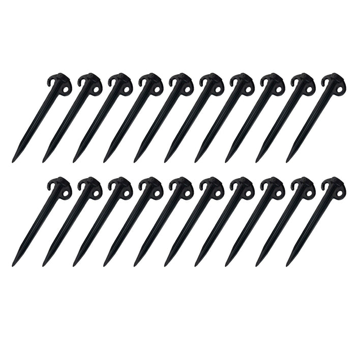 10x 490mm x 40mm Supa-Peg Tent Sand Pegs Polypropylene Heavy Duty Annex Black