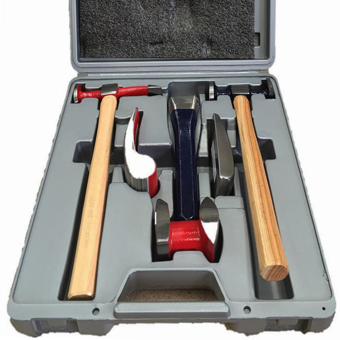 T&E Tool 6PC Car Panel Auto Body Repair Dent Kit Tool Beating Hammers Heel Dolly