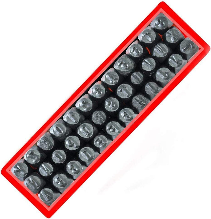 T&E Tools 36Pc Letter Number Punch Set Hardened Ball Bearing Marking 4/5/6mm