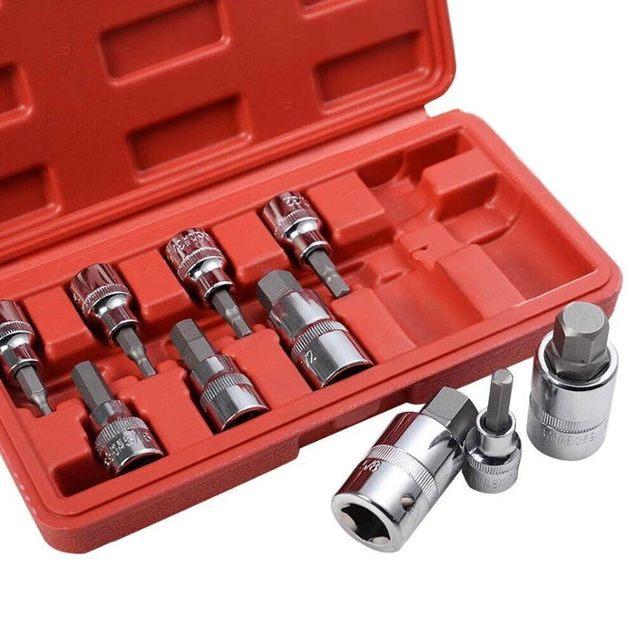 T&E 12pc Socket Set Heavy Duty (Standard Series) SAE In-Hex 1/2" Drive AU Seller