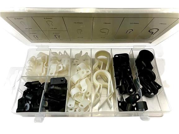 Force pro  120pc Nylon Cable Ties Clamps Organizing Assortment Hardware Kit