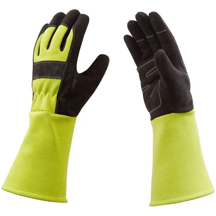 Long Leather Garden Gloves Rose Pruning Thorn Proof Gardening Protective Sleeve