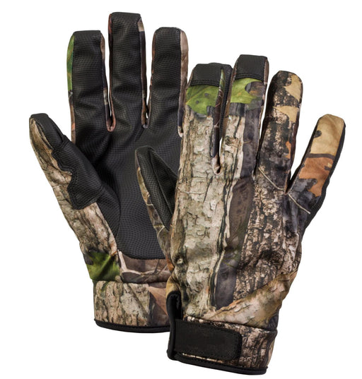 FORCE PRO Lightweight Real Tree Camo Hunting Gloves Touchscreen Finger Grip Palm - FISHER DISCOUNT