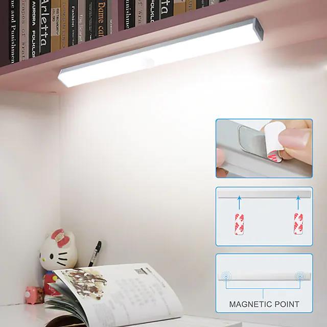 LED Motion Sensor PIR Light Cordless Battery Powered Night Light Closet Stair