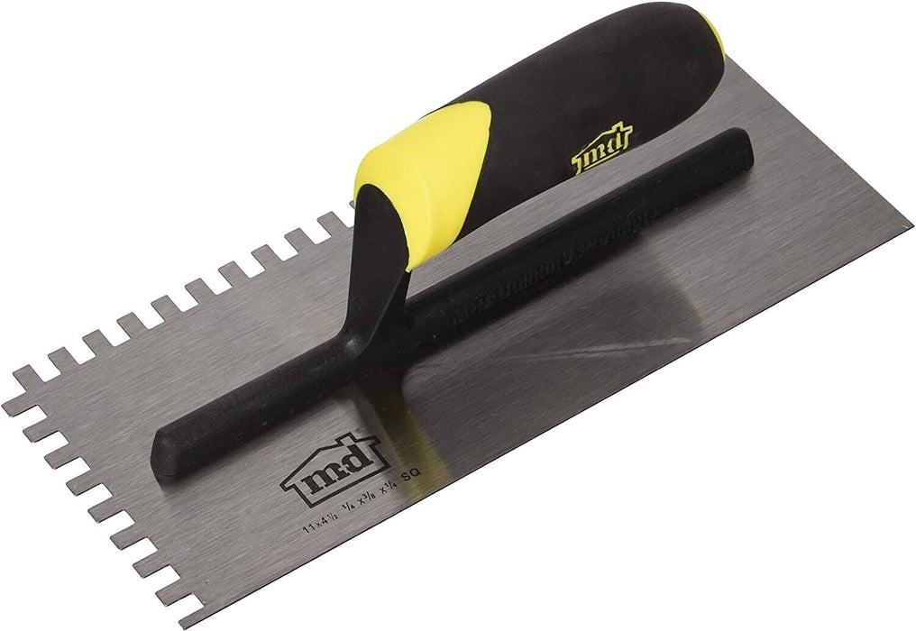 Force pro 10mm Carbon steel Blade  Notched Trowel - SIGNETS Soft Grip
