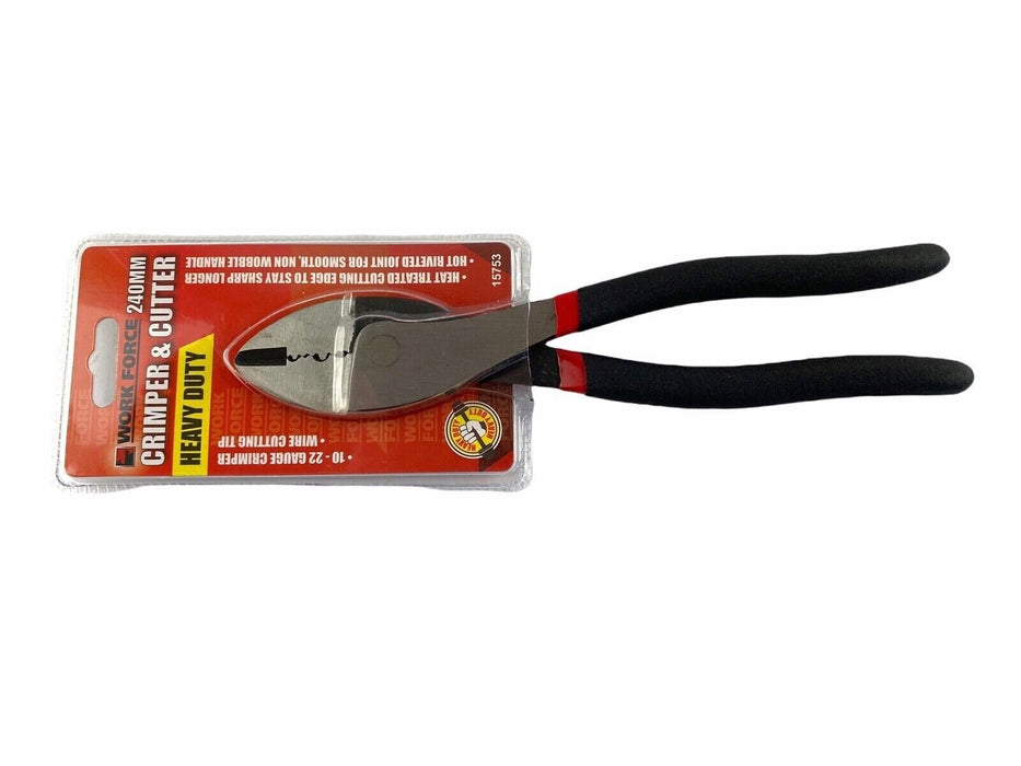 240mm Crimper Wire Cutter 10-22 Gauge Crimping for Battery Terminals Connectors