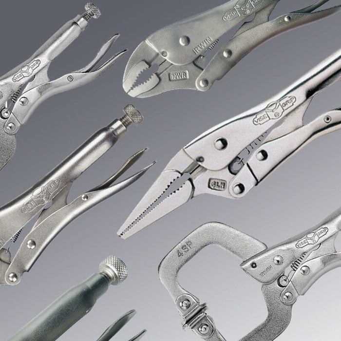 3Pc Mini Lock Grip Pliers Stubby Curved Jaw C-Clamp Long Nose Vise Welding Hold