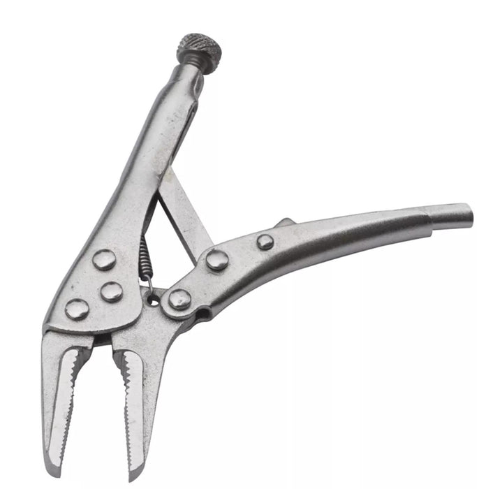 3Pc Mini Lock Grip Pliers Stubby Curved Jaw C-Clamp Long Nose Vise Welding Hold