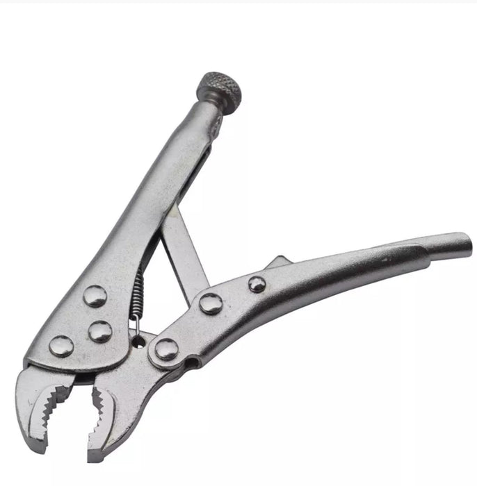 3Pc Mini Lock Grip Pliers Stubby Curved Jaw C-Clamp Long Nose Vise Welding Hold