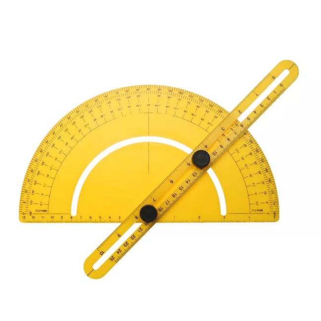 Protractor Angle Finder 0-180° Round Head with 250mm 10inch Arm Measuring Ruler