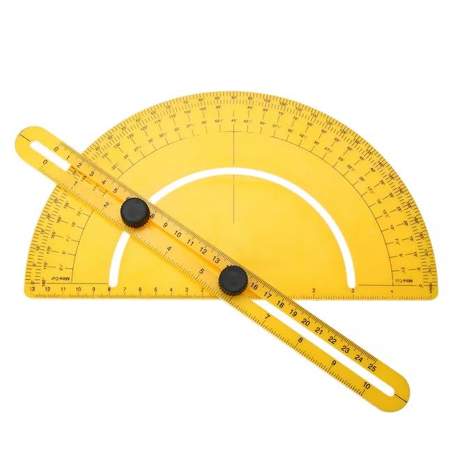 Protractor Angle Finder 0-180° Round Head with 250mm 10inch Arm Measuring Ruler