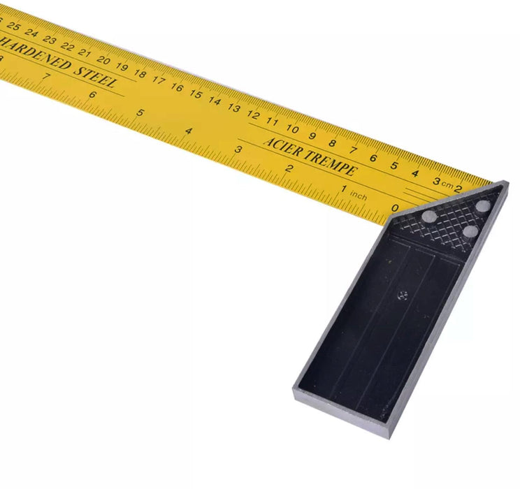 300mm Try Mitre Square Ruler 90 45 Degrees Carpentry Measurement Tool Tri 12”