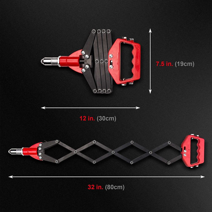 Lazy Tongue Riveter Hand Rivet Gun 32'' Rivet Pop Heavy Duty Tong Sheet Metal