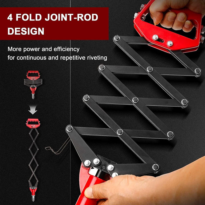 Lazy Tongue Riveter Hand Rivet Gun 32'' Rivet Pop Heavy Duty Tong Sheet Metal