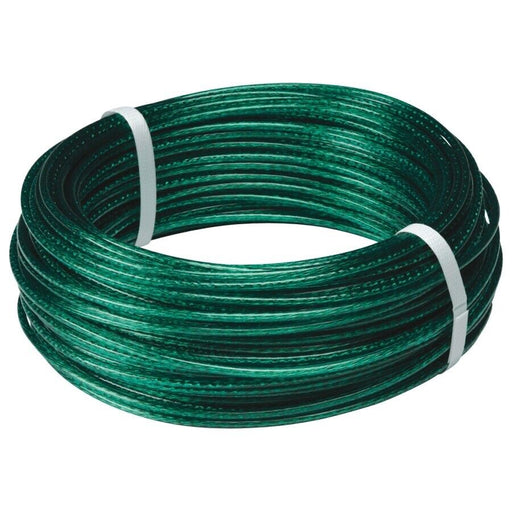 Forest Green UV PVC COATED MULTI-STRAND STEEL WIRE CLOTHES LINE 15/30/60M - FISHER DISCOUNT