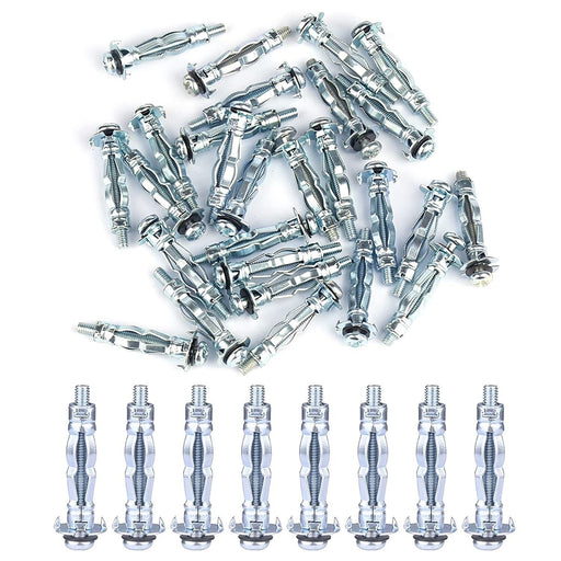 60 x M4 Hollow Wall Anchor Zinc Plated Dia. 10mm Suit 3-20mm Plasterboard - FISHER DISCOUNT