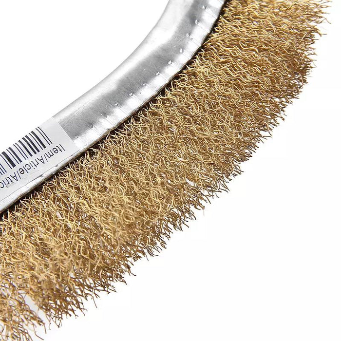 Spid Curved Wire Brush Bristles Stainless Steel Scourer Rust Paint Removal DIY - FISHER DISCOUNT