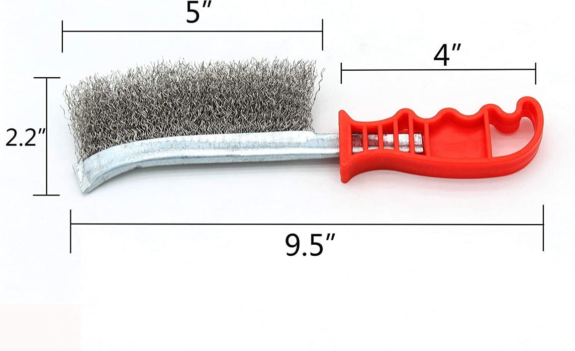 Spid Curved Wire Brush Bristles Stainless Steel Scourer Rust Paint Removal DIY - FISHER DISCOUNT