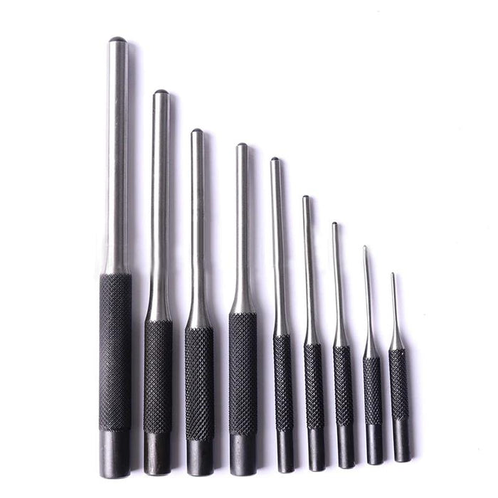 8PC Heavy Duty Long Pin Punch Set Roll Nail Steel 3/32 1/8 5/32 3/16 7/32 3/8 - FISHER DISCOUNT