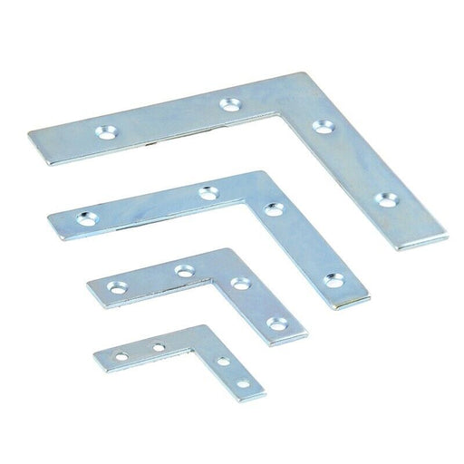 4PC Length 38-100mm Flat Right Angle Bracket L Shape Corner Repair Brace Plate - FISHER DISCOUNT