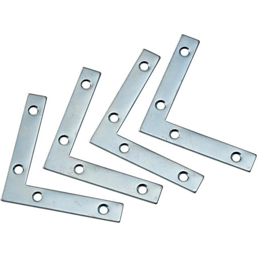 4PC Length 38-100mm Flat Right Angle Bracket L Shape Corner Repair Brace Plate - FISHER DISCOUNT