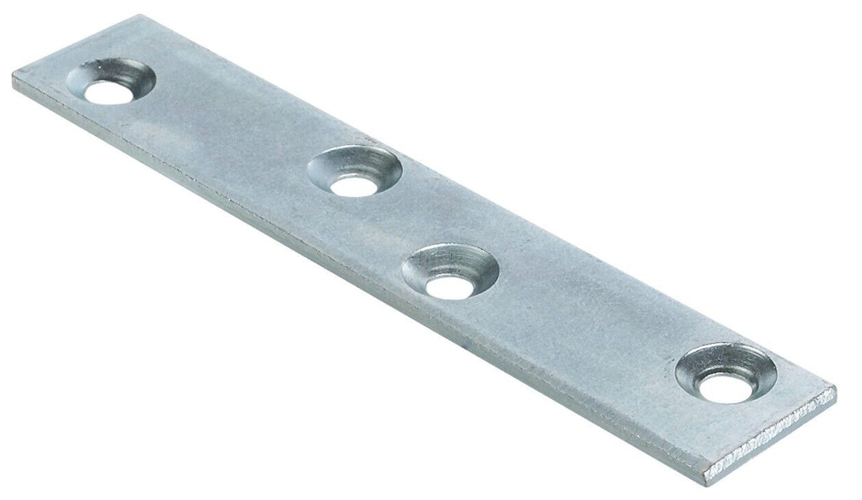 2PC 75/100mm Straight  Steel Flat Repair Mending Fixing Plate Brackets Support