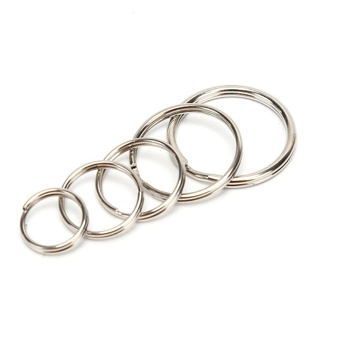 20 25 30 38mm Steel Split Metal Key Holder Ring Keyring Link Chains Keychain