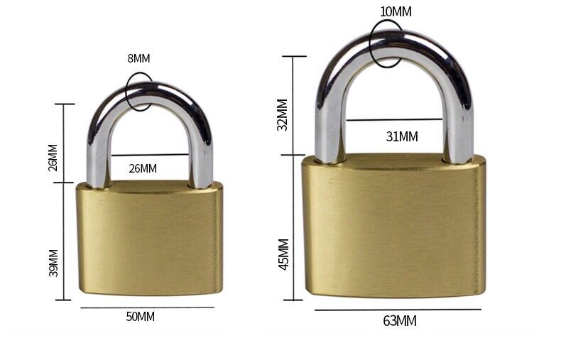 Force pro Padlocks Keyed Alike Strong Secure Multipurpose 20/25/30/40/50/60/mm