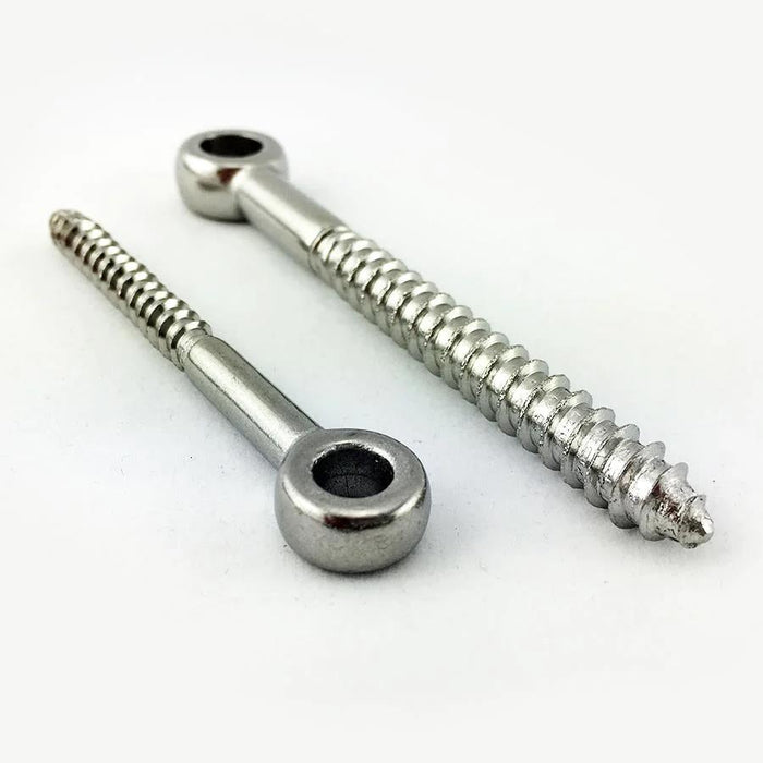 10 pak 6mm long lag eye screw 316 Marine grade stainless steel - suits wood post