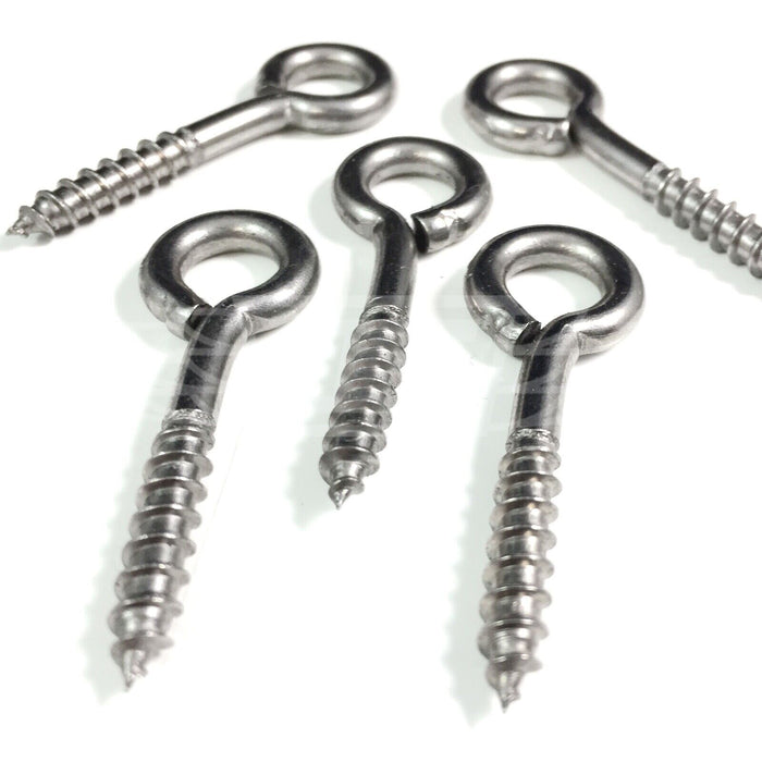 10 pak 6mm long lag eye screw 316 Marine grade stainless steel - suits wood post