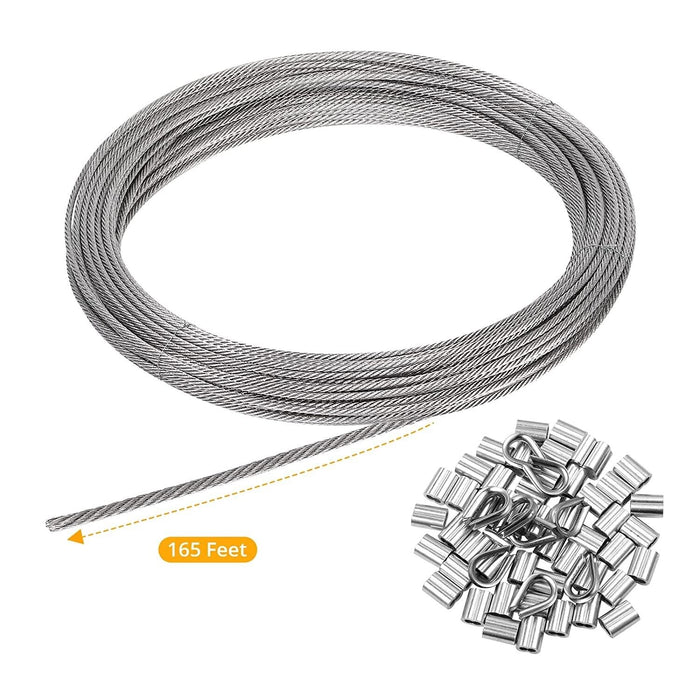 Stainless Steel Wire Rope 3.2mm 7x19 10/30/100/305M G316 marine grade Shade Sail