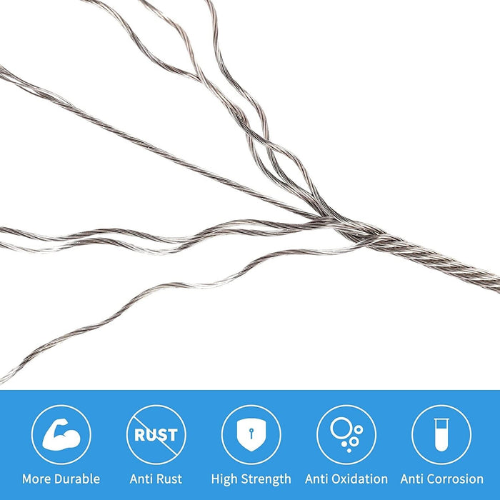 Stainless Steel Wire Rope 3.2mm 7x19 10/30/100/305M G316 marine grade Shade Sail