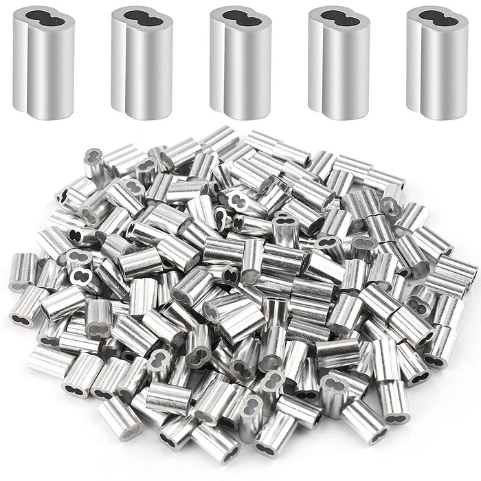 10PC 316 Grade Nickel Plated Copper Swage/Ferrule 3.2mm Wire Rope Balustrade