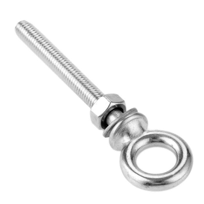 Stainless steel lifting eye bolt A4 316 Marine grade longshank nut M6 M8 M10 M12 - FISHER DISCOUNT