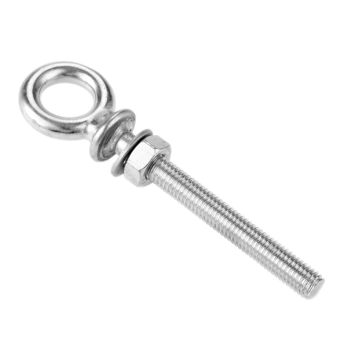 Stainless steel lifting eye bolt A4 316 Marine grade longshank nut M6 M8 M10 M12 - FISHER DISCOUNT