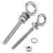 Stainless steel lifting eye bolt A4 316 Marine grade longshank nut M6 M8 M10 M12 - FISHER DISCOUNT