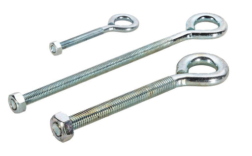 Heavy Duty GALV Eye Bolt 3/16 1/4 5/16 3/8 1/2 x 64-305mmL Includes washer & nut - FISHER DISCOUNT