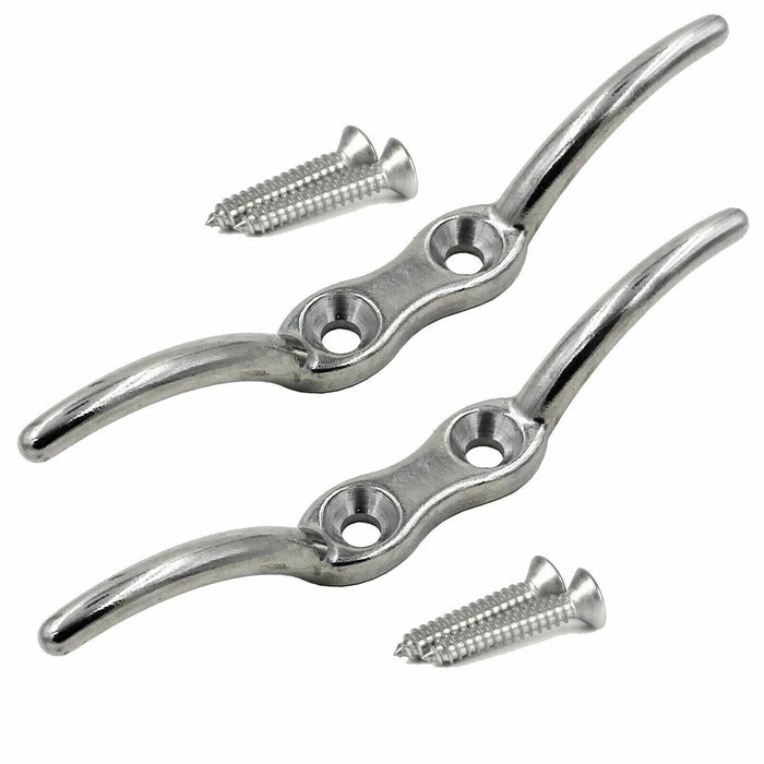70/85/110mm 316 GRADE Stainless Steel CLEAT HOOK Flat Rope Cleat Mooring Bollard