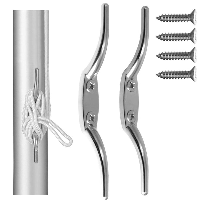 70/85/110mm 316 GRADE Stainless Steel CLEAT HOOK Flat Rope Cleat Mooring Bollard