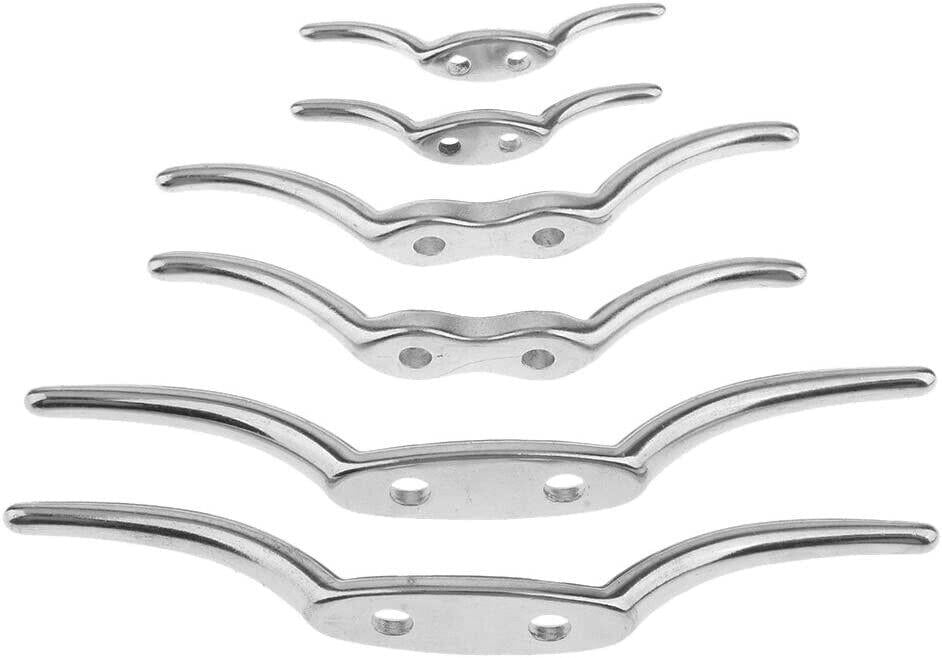 70/85/110mm 316 GRADE Stainless Steel CLEAT HOOK Flat Rope Cleat Mooring Bollard