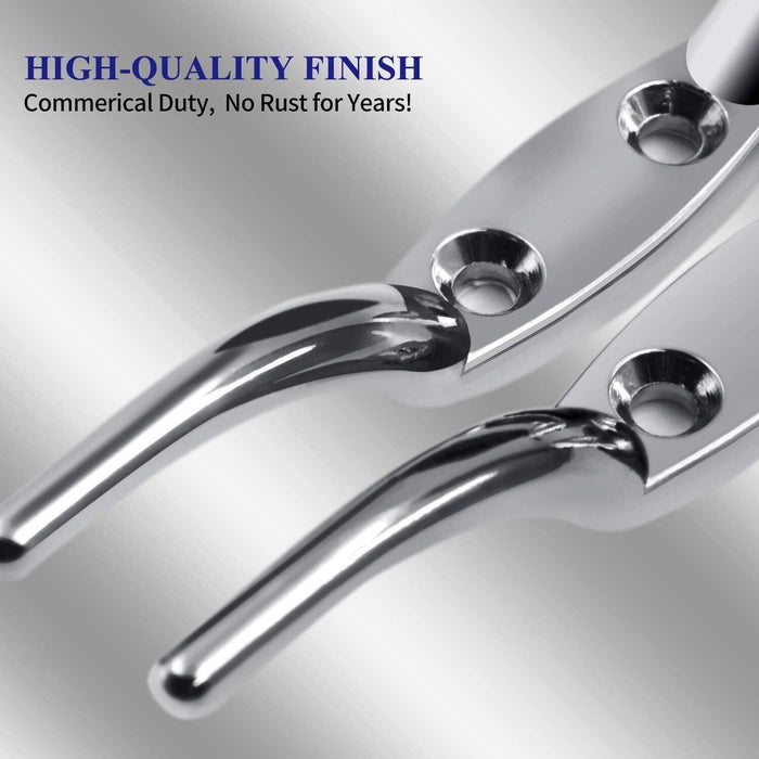 70/85/110mm 316 GRADE Stainless Steel CLEAT HOOK Flat Rope Cleat Mooring Bollard