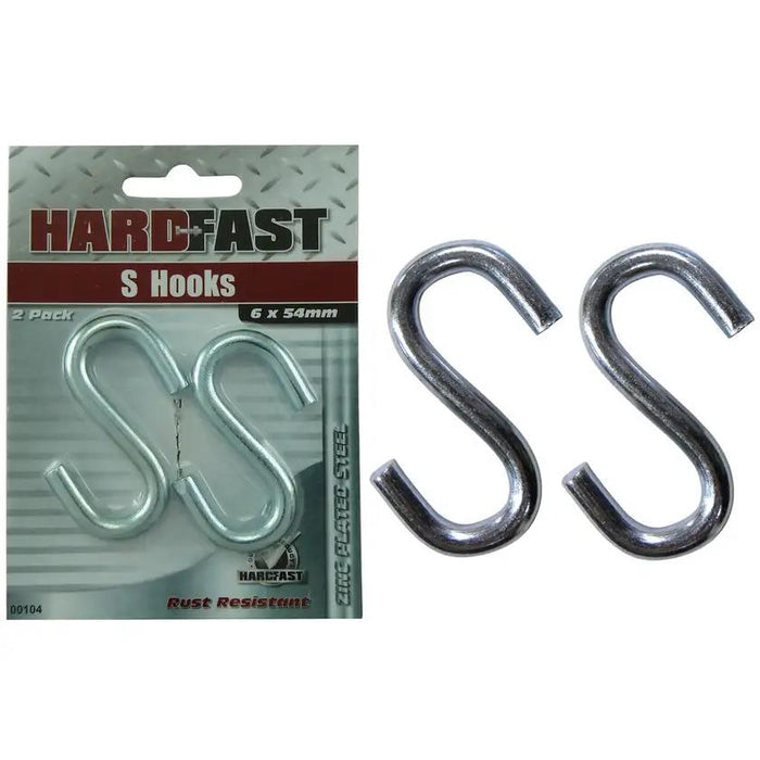 Force pro "S" Hooks Zinc Plated Plated Rust Resistant S Hook 4/6/8mm