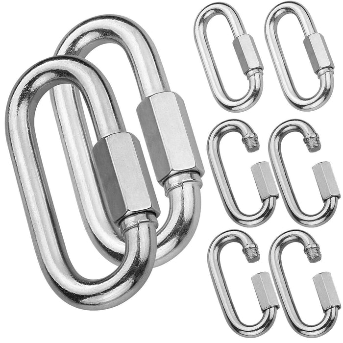 Quick Link Chain Repair G316 Stainless Steel Camping Safety Lock Carabiner 4-8mm