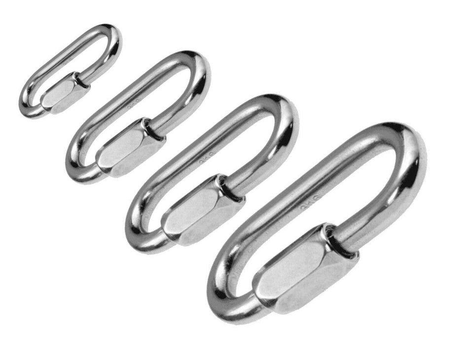 Quick Link Chain Repair G316 Stainless Steel Camping Safety Lock Carabiner 4-8mm