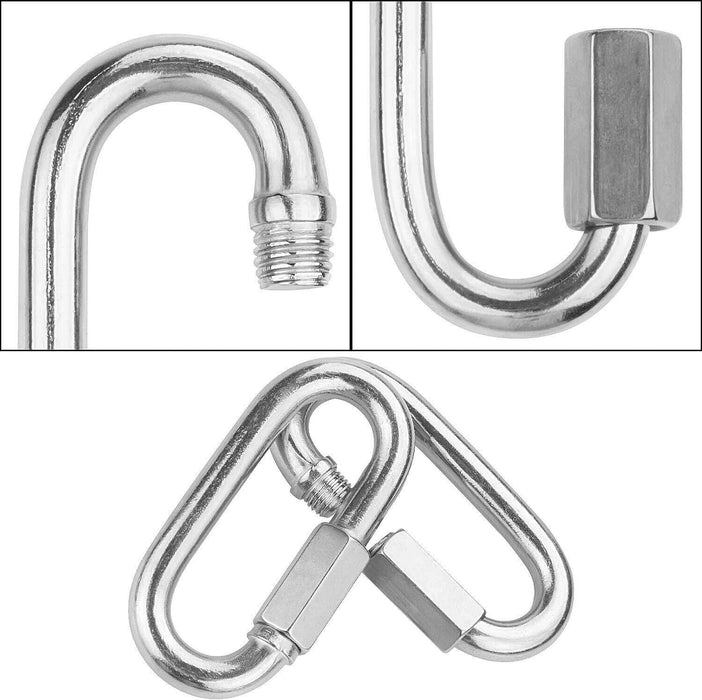 Quick Link Chain Repair G316 Stainless Steel Camping Safety Lock Carabiner 4-8mm