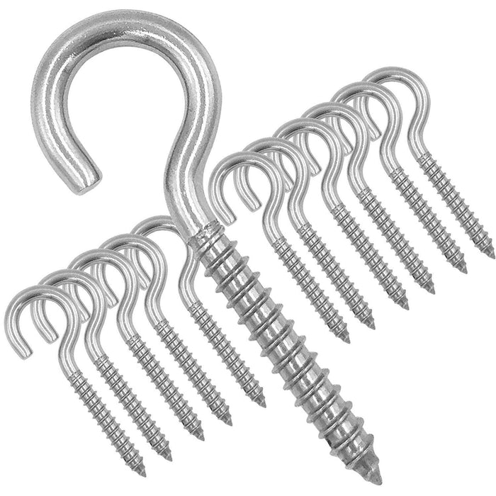 Screw Hooks Eye Bolts Semicircular Open Cup Hook Ceiling Hooks Screws In Hanger - FISHER DISCOUNT